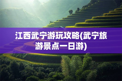 江西武宁游玩攻略(武宁旅游景点一日游)