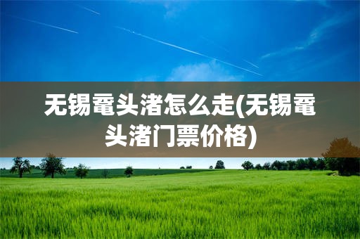 无锡鼋头渚怎么走(无锡鼋头渚门票价格)