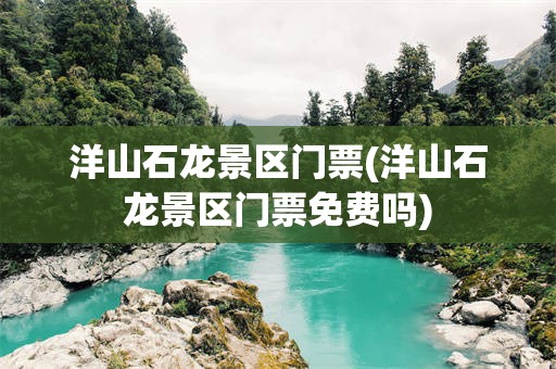 洋山石龙景区门票(洋山石龙景区门票免费吗)