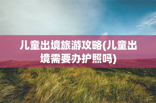 儿童出境旅游攻略(儿童出境需要办护照吗)