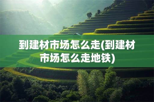 到建材市场怎么走(到建材市场怎么走地铁)