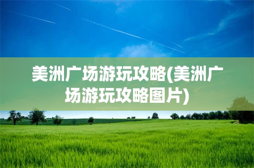 美洲广场游玩攻略(美洲广场游玩攻略图片)