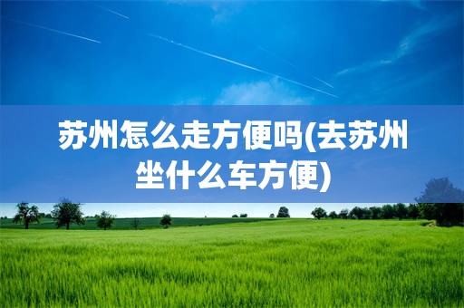 苏州怎么走方便吗(去苏州坐什么车方便)