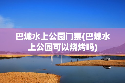 巴城水上公园门票(巴城水上公园可以烧烤吗)