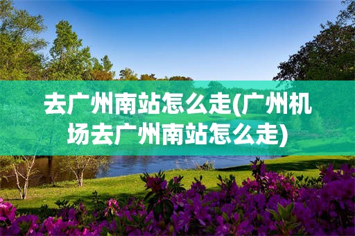 去广州南站怎么走(广州机场去广州南站怎么走)