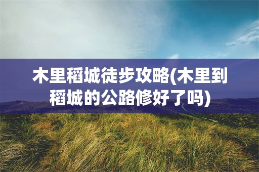 木里稻城徒步攻略(木里到稻城的公路修好了吗)