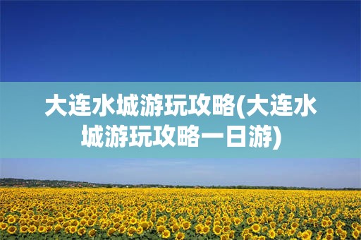 大连水城游玩攻略(大连水城游玩攻略一日游)