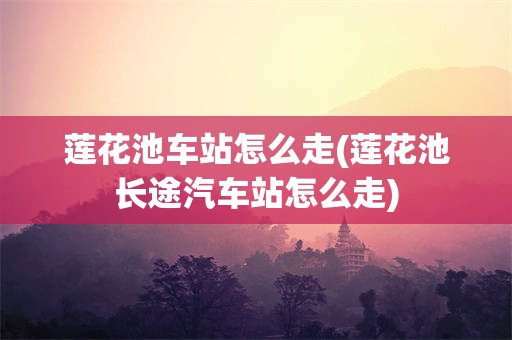 莲花池车站怎么走(莲花池长途汽车站怎么走)