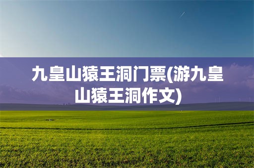 九皇山猿王洞门票(游九皇山猿王洞作文)