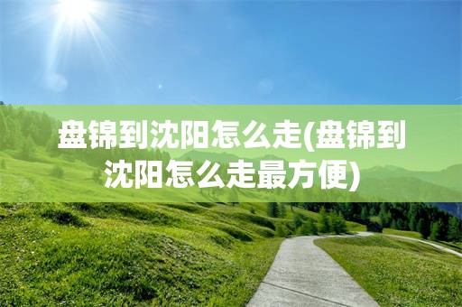 盘锦到沈阳怎么走(盘锦到沈阳怎么走最方便)