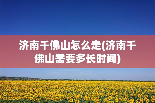 济南千佛山怎么走(济南千佛山需要多长时间)
