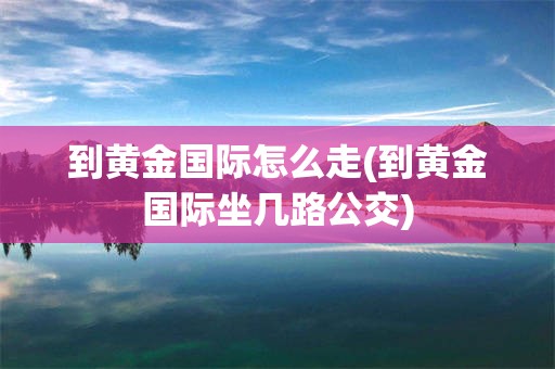 到黄金国际怎么走(到黄金国际坐几路公交)