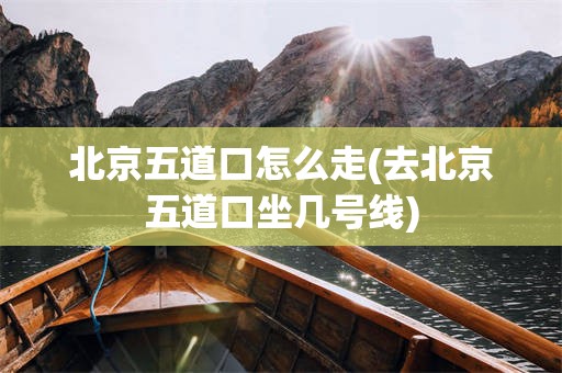 北京五道口怎么走(去北京五道口坐几号线)