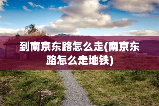 到南京东路怎么走(南京东路怎么走地铁)