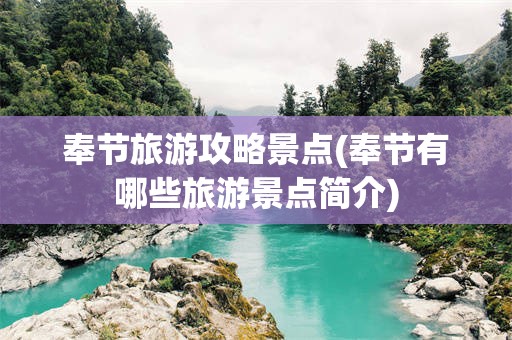 奉节旅游攻略景点(奉节有哪些旅游景点简介)