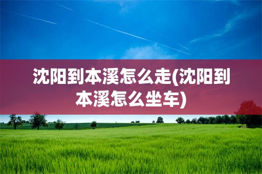 沈阳到本溪怎么走(沈阳到本溪怎么坐车)