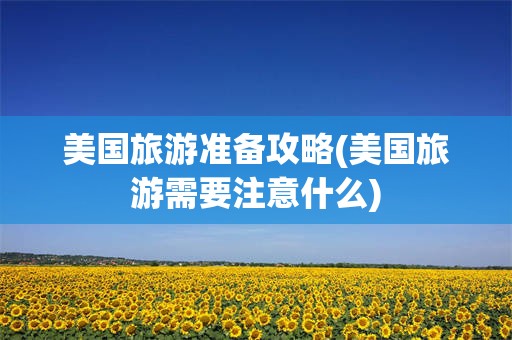 美国旅游准备攻略(美国旅游需要注意什么)