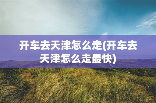 开车去天津怎么走(开车去天津怎么走最快)