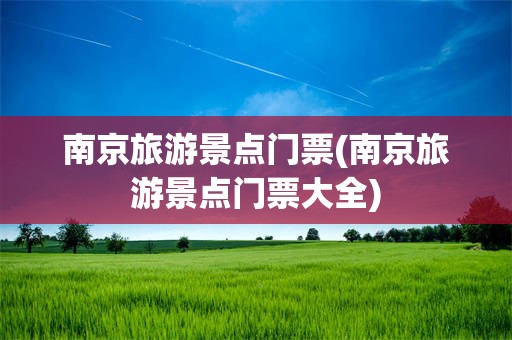 南京旅游景点门票(南京旅游景点门票大全)