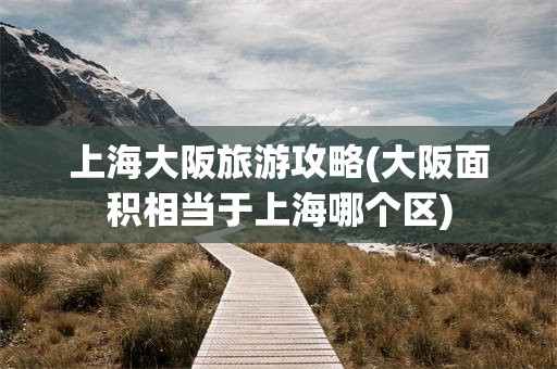 上海大阪旅游攻略(大阪面积相当于上海哪个区)
