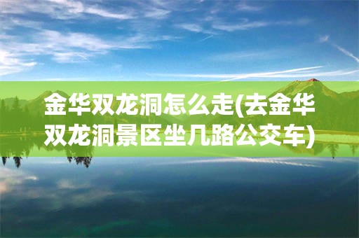 金华双龙洞怎么走(去金华双龙洞景区坐几路公交车)