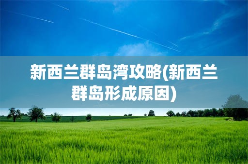 新西兰群岛湾攻略(新西兰群岛形成原因)