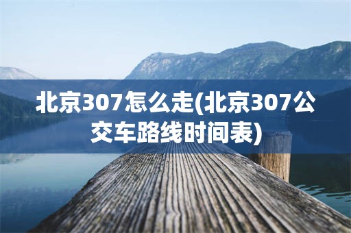北京307怎么走(北京307公交车路线时间表)