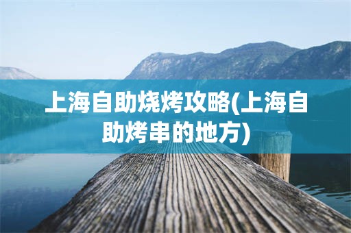 上海自助烧烤攻略(上海自助烤串的地方)