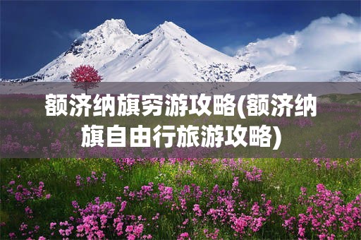 额济纳旗穷游攻略(额济纳旗自由行旅游攻略)