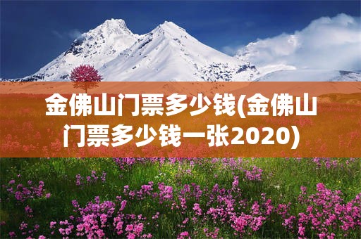 金佛山门票多少钱(金佛山门票多少钱一张2020)