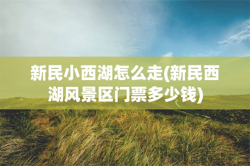 新民小西湖怎么走(新民西湖风景区门票多少钱)