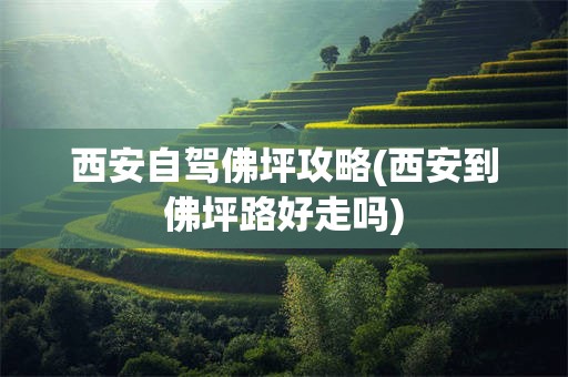 西安自驾佛坪攻略(西安到佛坪路好走吗)