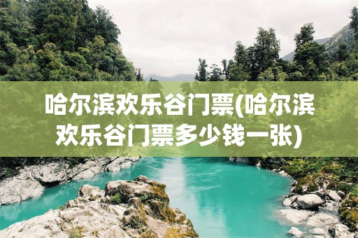 哈尔滨欢乐谷门票(哈尔滨欢乐谷门票多少钱一张)