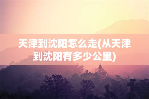 天津到沈阳怎么走(从天津到沈阳有多少公里)