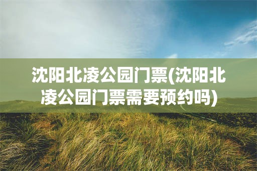 沈阳北凌公园门票(沈阳北凌公园门票需要预约吗)