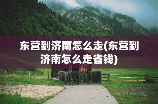 东营到济南怎么走(东营到济南怎么走省钱)
