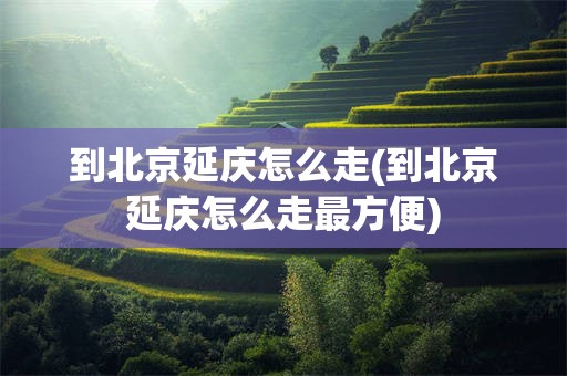 到北京延庆怎么走(到北京延庆怎么走最方便)